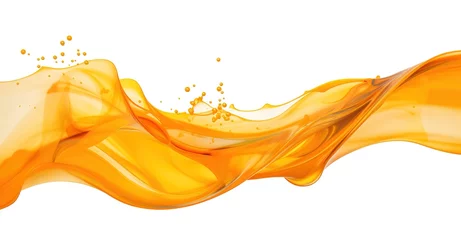 Fotobehang Fresh orange juice splashes on a white background  © candra