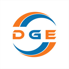 DGE letter design. DGE letter technology logo design on white background. DGE Monogram logo design for entrepreneur and business