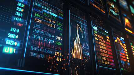 Digital Stock exchange panel