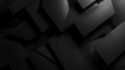 A polished metalic black abstract geometric background. - obrazy, fototapety, plakaty