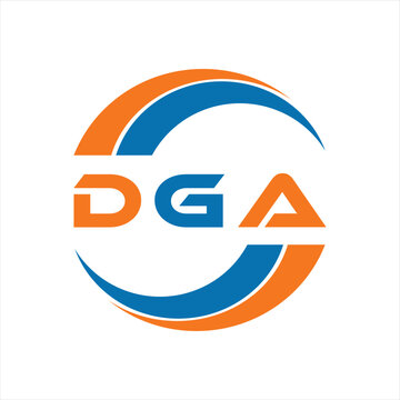 DGA letter design. DGA letter technology logo design on white background. DGA Monogram logo design for entrepreneur and business
