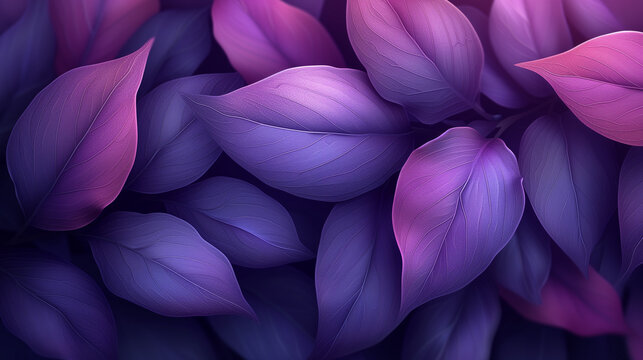 Purple Leaves Close-Up: Nature’s Beauty in Detail
