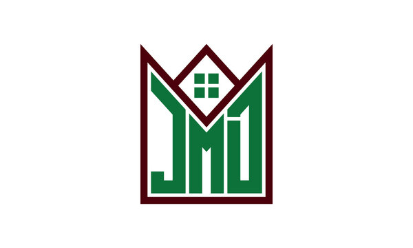 JMD initial letter real estate builders logo design vector. construction ,housing, home marker, property, building, apartment, flat, compartment, business, corporate, house rent, rental, commercial