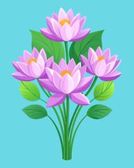Obraz na płótnie Canvas bouquet of water lilly vector