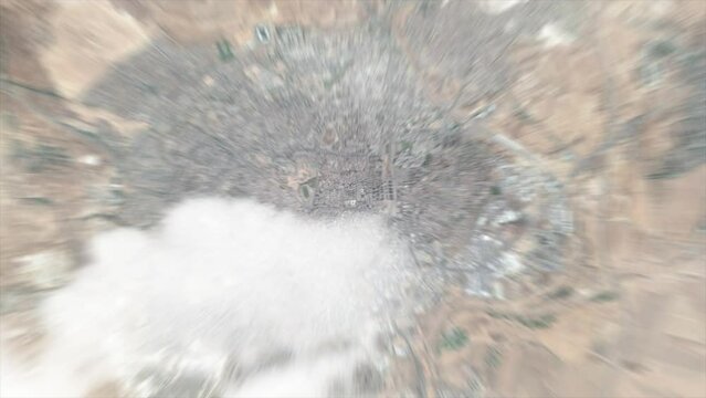 Earth Zoom on Beer Sheva City - Israel