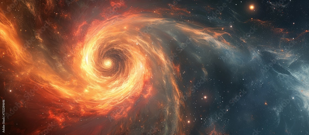 Poster astronomical objects called black holes exist in the sky, surrounded by galaxies in outer space. the