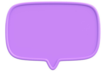 Speech Bubble. Text Box. 3D Illustration.