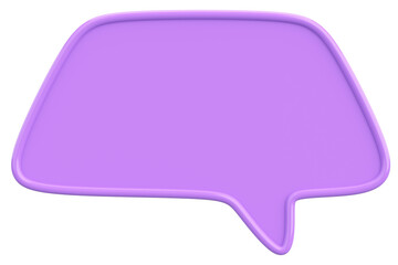 Speech Bubble. Text Box. 3D Illustration.