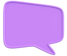 Speech Bubble. Text Box. 3D Illustration.