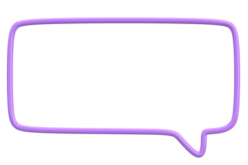 Speech Bubble. Text Box. 3D Illustration.