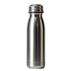 Empty Stainless Thermo Bottle Isolated on Transparent or White Background, PNG