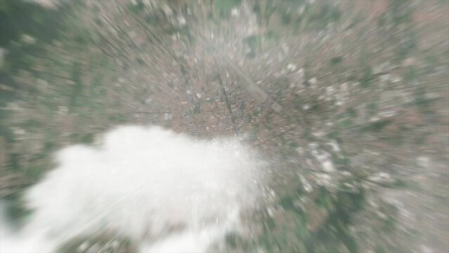 Zoom from space on Busto Arsizio - Italy