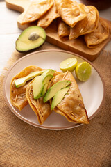 Pescadillas. So called when they are stuffed with fish such as tuna, popular during the Lent season. They are known as Golden Quesadillas when they are filled with ingredients such as meat or potatoes