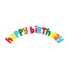 happy birthday icon vector