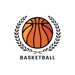vintage basketball logotype design template