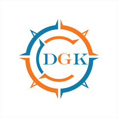 DGK letter design. DGK letter technology logo design on white background. DGK Monogram logo design for entrepreneur and business