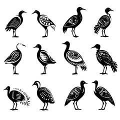 bird, birds, animal, vector, illustration, cartoon, set, cute, duck, owl, nature, animals, drawing, design, icon, sparrow, collection, feather, art, flying, wing, wild, wildlife, robin, pattern, sprin
