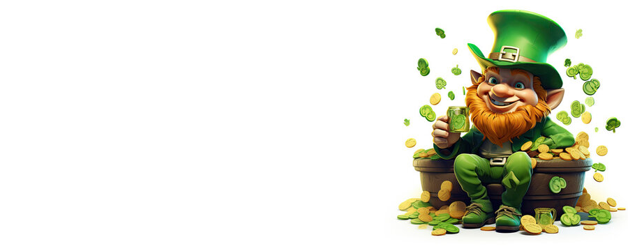 Lucky Leprechaun with a Pot of Gold