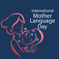 International Mother Language Day creative design for poster, banner vector flyer, and illustration. 3D