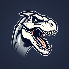 Naklejka premium vector design dinosaur Mascot gaming and esport logo