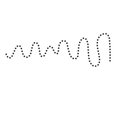 Wavy Zig Zag Dotted Line 