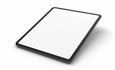 Digital tablet graphics element on white background with display mask