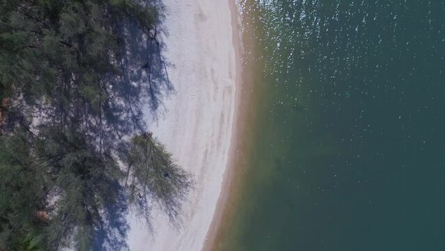 Island Langkawi Tanjung Rhu Beach malysia Fantastic aerial top view flight drone