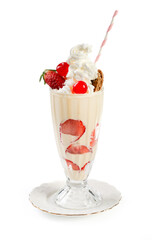 Knickerbocker Glory vanilla and strawberry