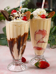 Knickerbocker Glory vanilla, chocolate and strawberry