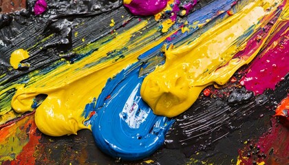Vibrant Spectrum: Multicolored Oil Paint Dance"