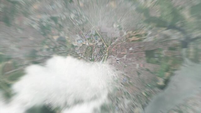 Zoom from space on Johor Bahru City - Malaysia - Zoom In