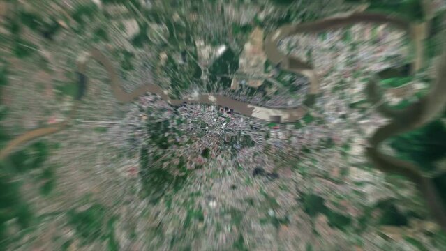 Earth Zoom on Kuching City - Malaysia