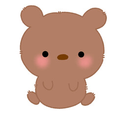 Little bear character on Christmas Eve