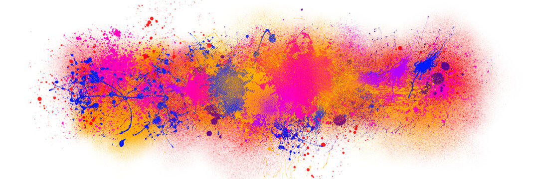 abstract colorful paint spray