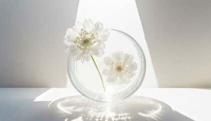 白い花を飾る