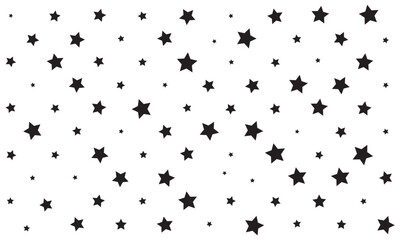 vector black stars pattern wrapping paper white background