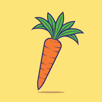 recommend clip art: Cartoon orange carrot vector illustration
