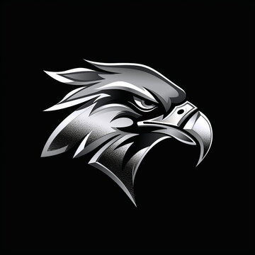 The 3d logo illustrates a silver eagle head on a black background.