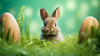 Fototapeta na wymiar Cute Easter bunny