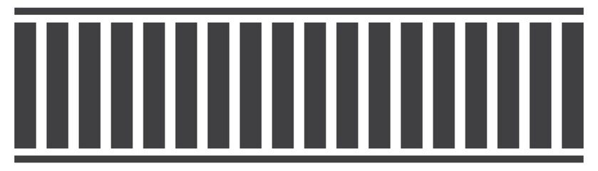 Cross walk icon. vertical line black on white