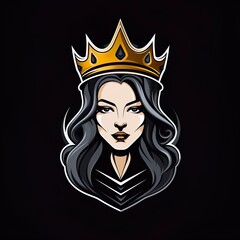 vector design queen Mascot gaming and esport logo