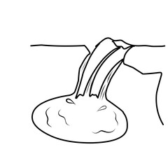 Hand Drawn Waterfall Doodle