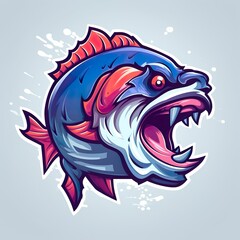 vector design shark Mascot gaming and esport logo