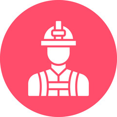 Firefighter Male Icon Style