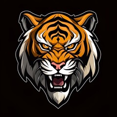 vector design tiger Mascot gaming and esport logo