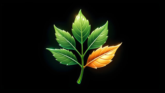 photosynthesis clipart isolated on a black background