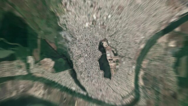 Earth Zoom on Tampico City - Mexico