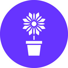 Flower Pot Icon Style