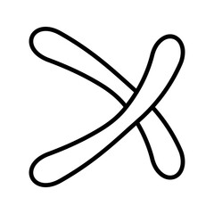 Cross line icon vector design, cancel symbol.