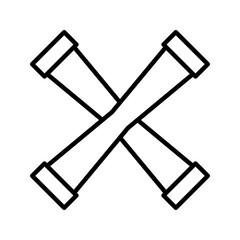 Cross line icon vector design, cancel symbol.